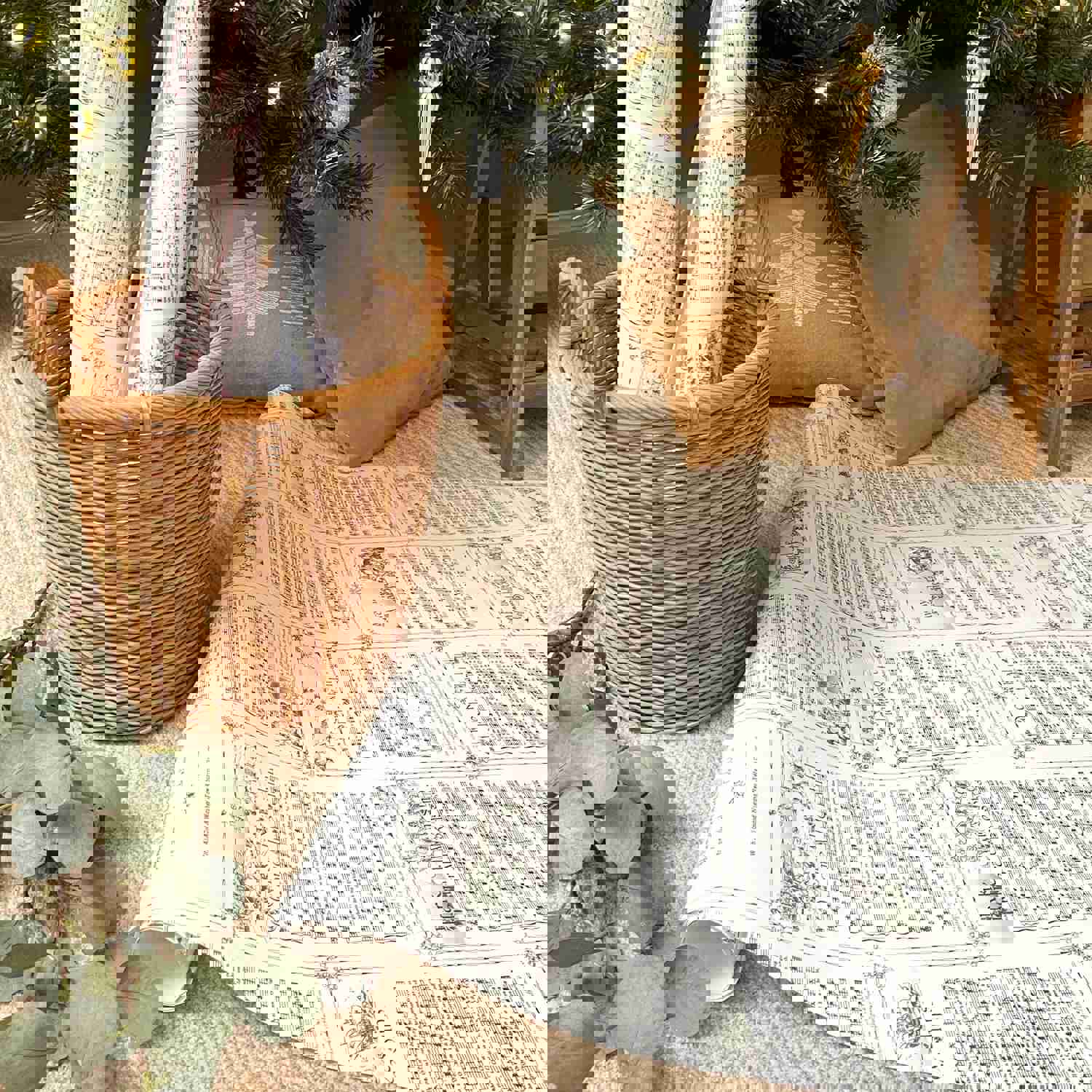 Green Vintage Holiday Music Sheets Gift Wrapping Paper | Christmas Carol Premium Wrapping Paper Rolls