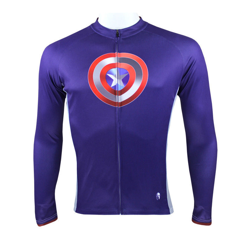 Super Hero Cycling Jersey Jacket - Batman, Spider-Man, Green Lantern, Captain America, Superman, Iron Man