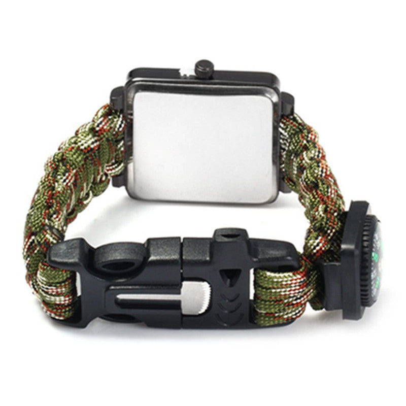Men's Outdoor Survival Watch with Compass and Emergency Features
