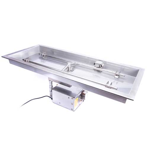 78 X 16 Rectangle H-Burner Fully Assembled, Commercial Grade, CSA Certified Fire Pit Insert - Electronic Ignition by HPC