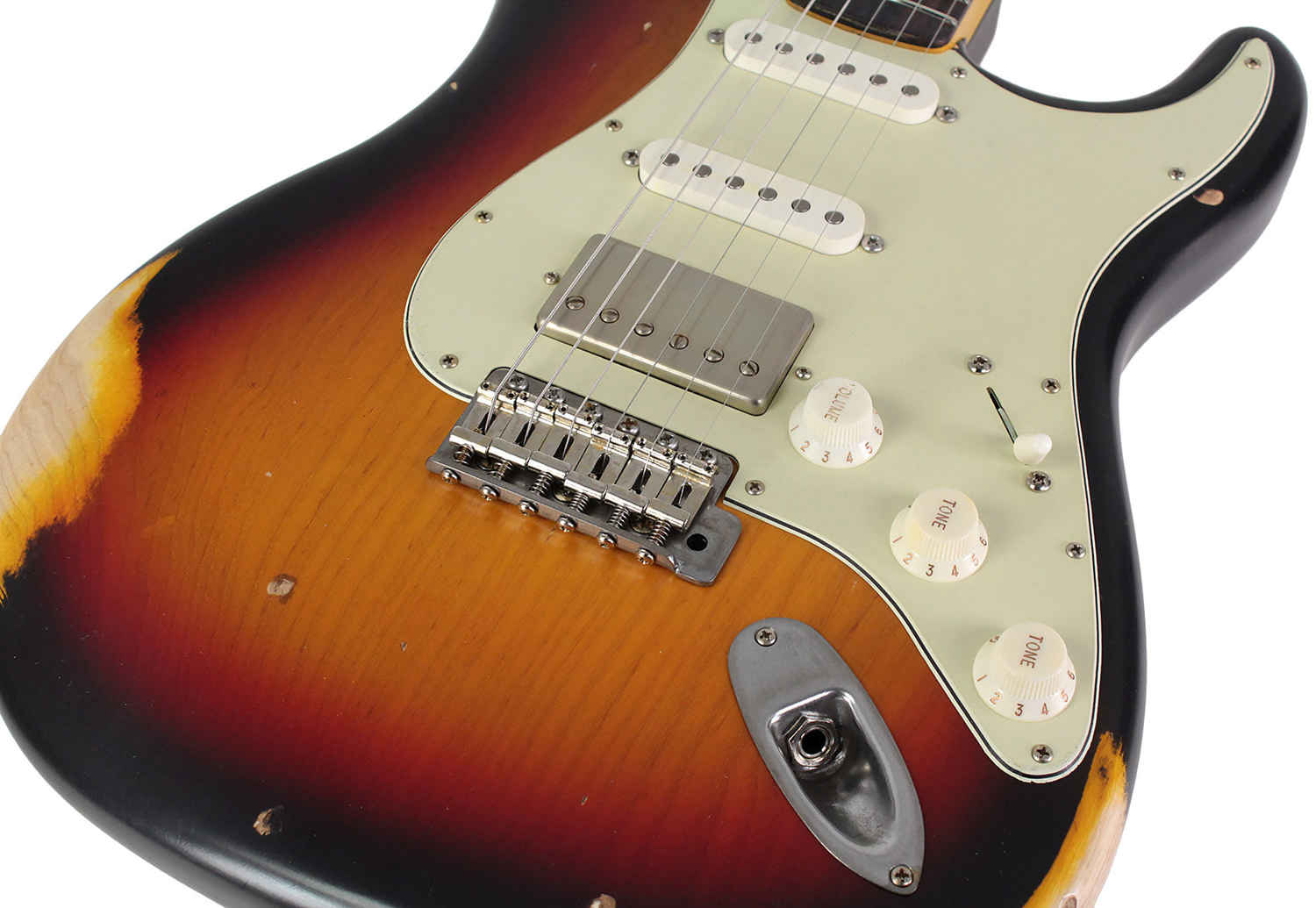 Nash S-63 Guitar, 3 Tone Sunburst, HSS, Medium Aging