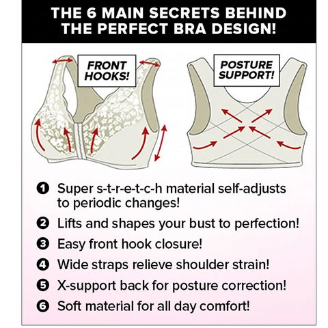 BETTYBRA® FULL COVERAGE FRONT HOOKS WIRELESS LACE BRA (BUY 1 GET 1 FREE)