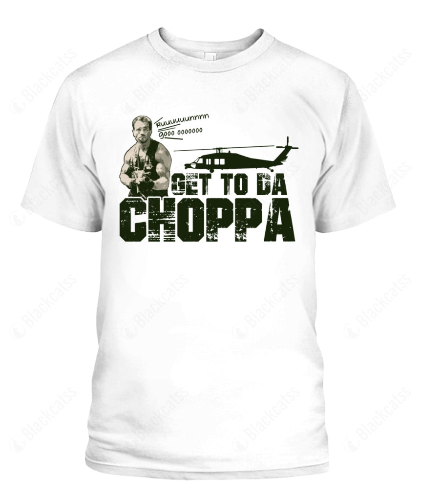 Get To The Da Choppa Chopper Graphic Unisex T-Shirt