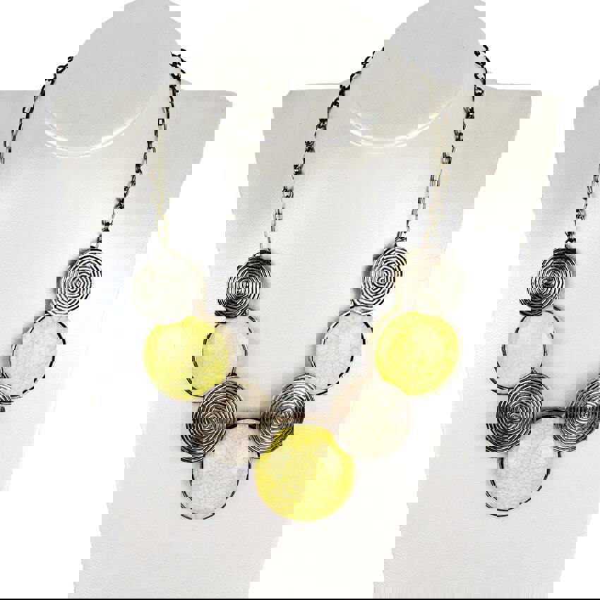 Women's Alloy Link Chain Pendant Necklace - Geometric Choker for Party