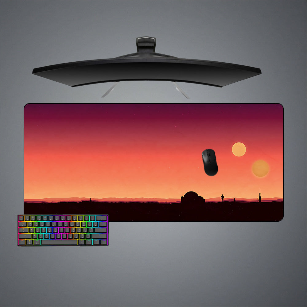 Star Wars Tatooine Design Gaming Mouse Pad - M-XXL Size for Computer Desk