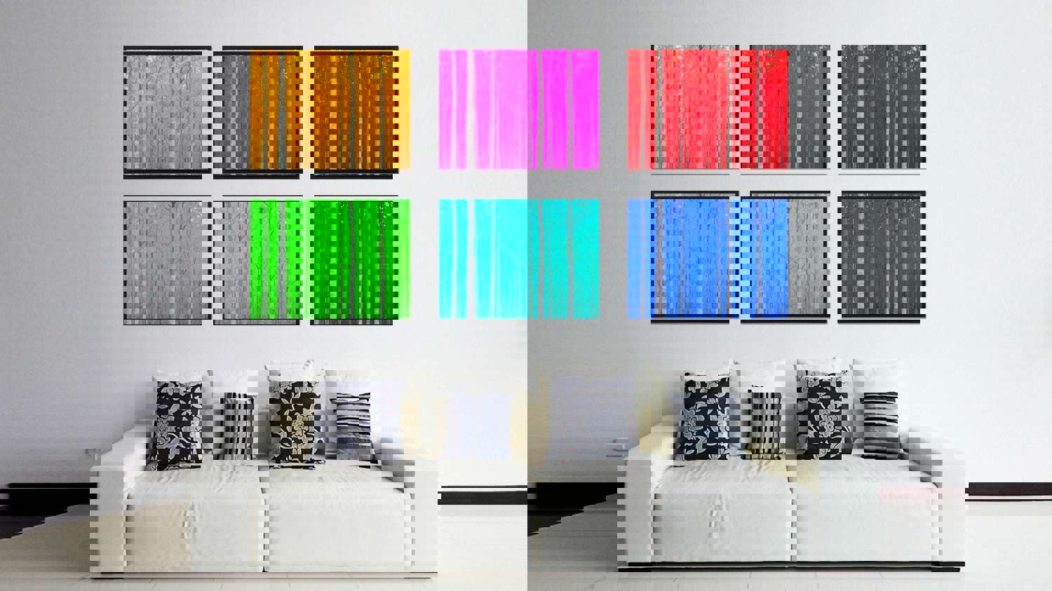 Autumn Tree Pink Landscape Photo Canvas Print for Home Décor Wall Art