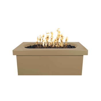 The Outdoor Plus Ramona Rectangular Concrete Fire Table with Free Cover