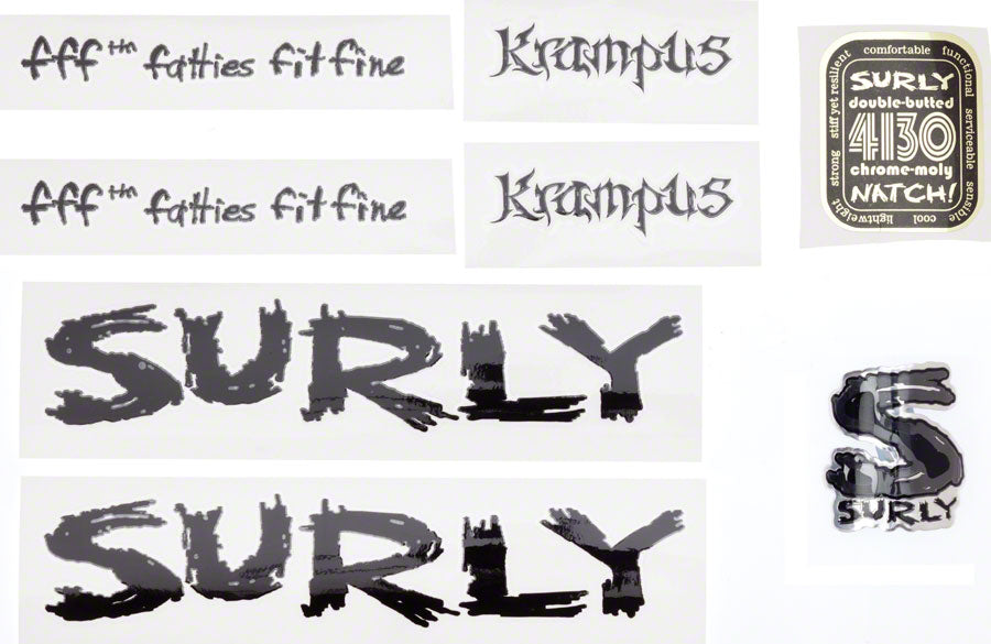 Surly Krampus Decal Set - Frame Stickers for Repair and Customization