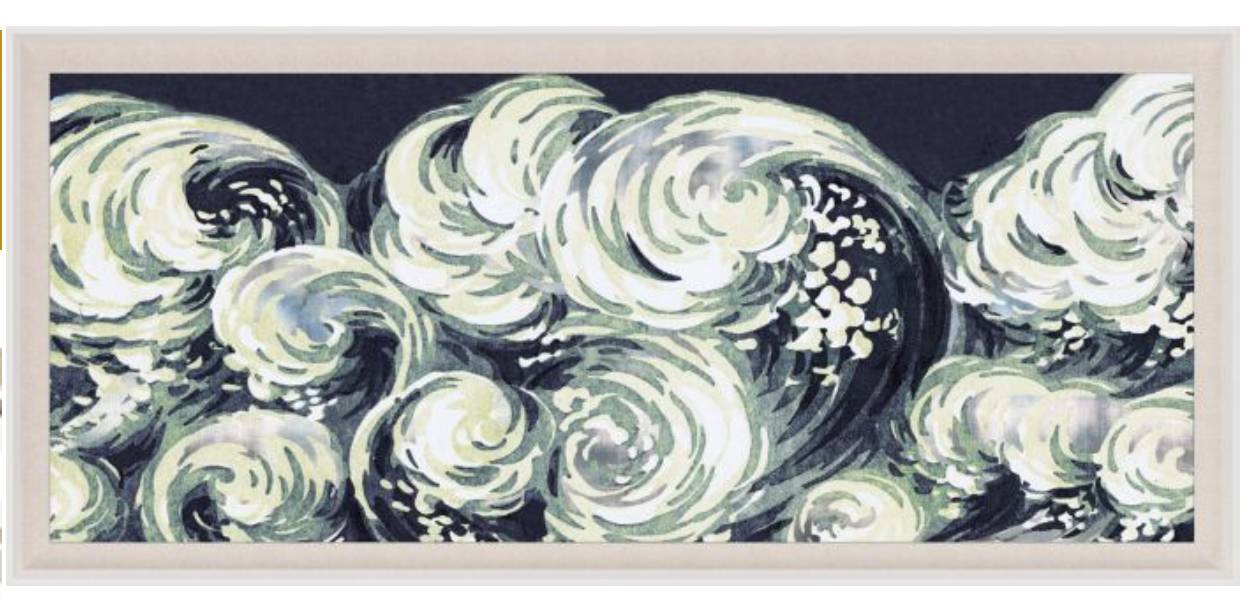 Silver Leaf Wave Art by Natural Curiosities