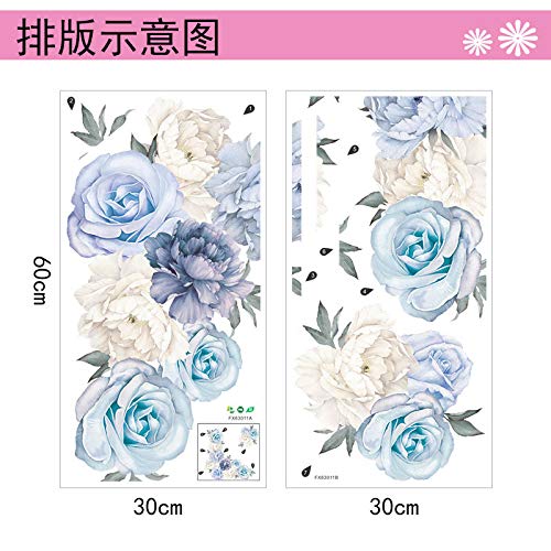 Amaonm Creative Removable 3D Peony Flower Wall Decals - DIY Floral Wall Sticker for Home Decor