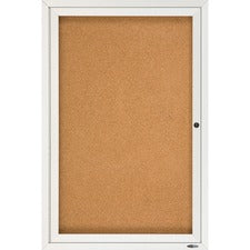 Quartet Enclosed Cork Bulletin Board for Indoor Use
