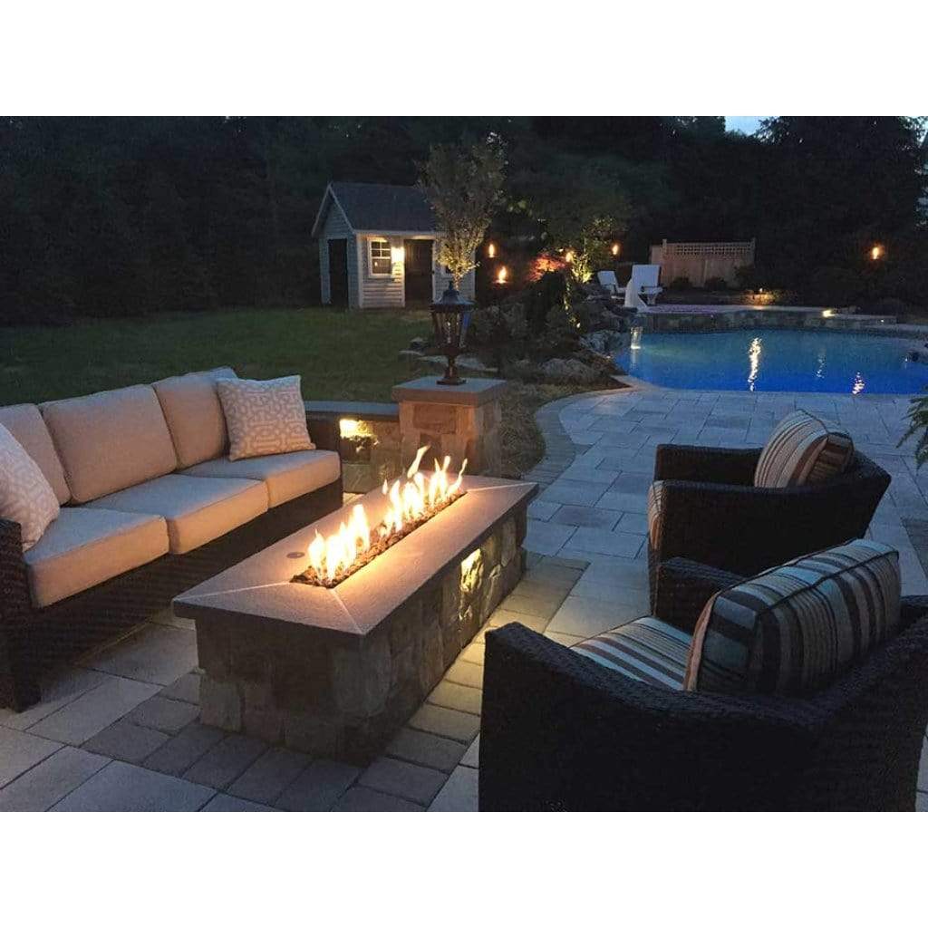 HPC Rectangle Enclosure Trough Burner Electronic Ignition Fire Pit 36