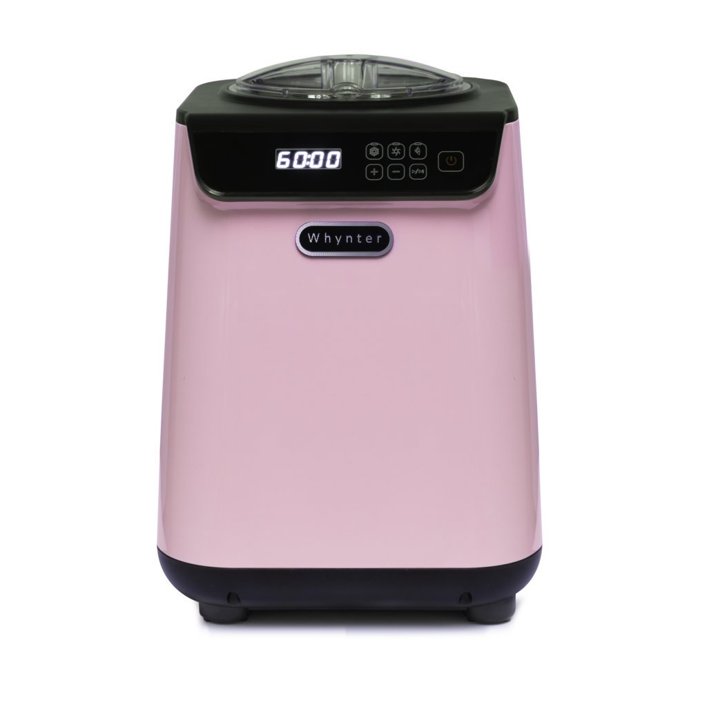 Whynter 1.28 Quart Compact Upright Automatic Ice Cream Maker with Stainless Steel Bowl - Limited Black Pink Edition
