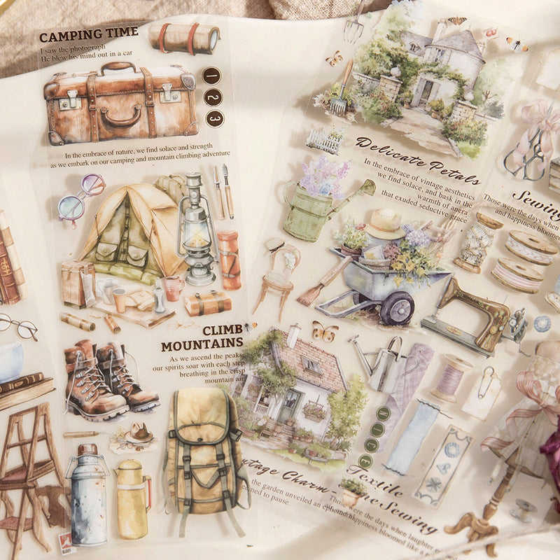 4 Pcs PET Stickres NFWH Scrapbook Supplies