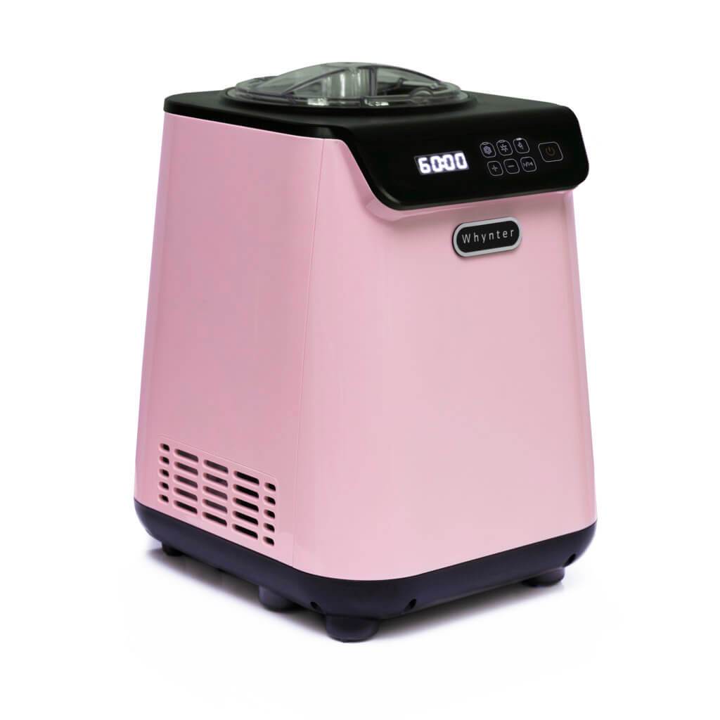 Whynter 1.28 Quart Compact Upright Automatic Ice Cream Maker with Stainless Steel Bowl - Limited Black Pink Edition