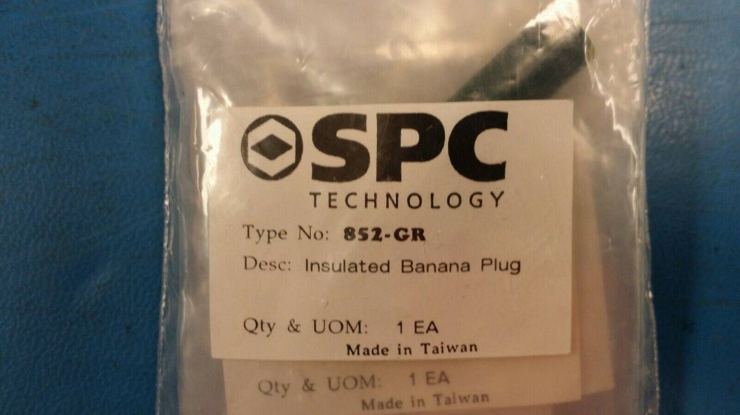 (5 PCS) SPC TECHNOLOGY 852-GR, TENMA SPC15258, INSULATED BANANA PLUG GREEN