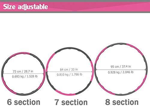Auoxer Fitness Exercise Weighted Hoola Hoop - Detachable & Adjustable for Fat Burning Workout