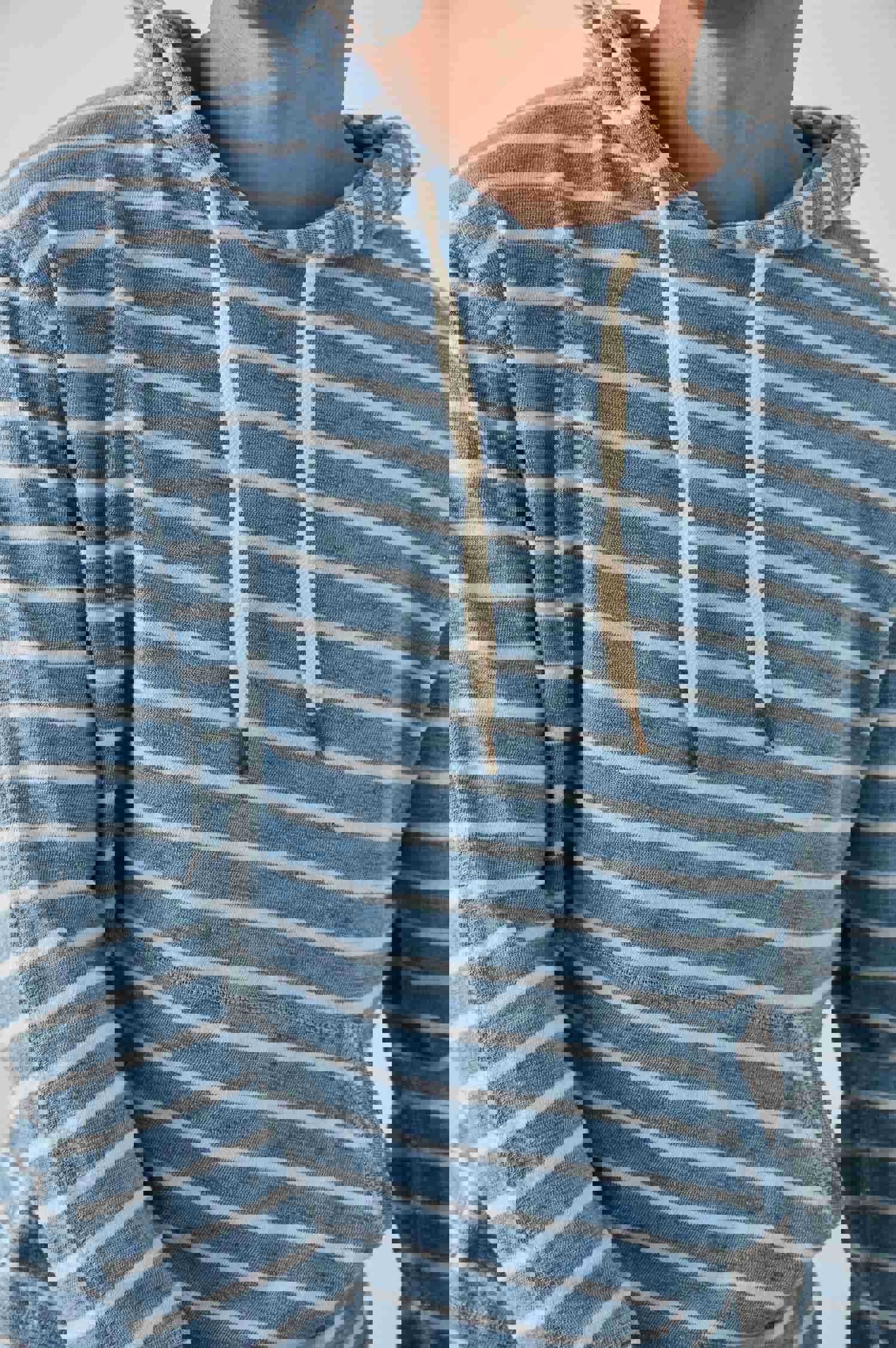 MAMMOTH HOODIE - BRETON STRIPE NAVY