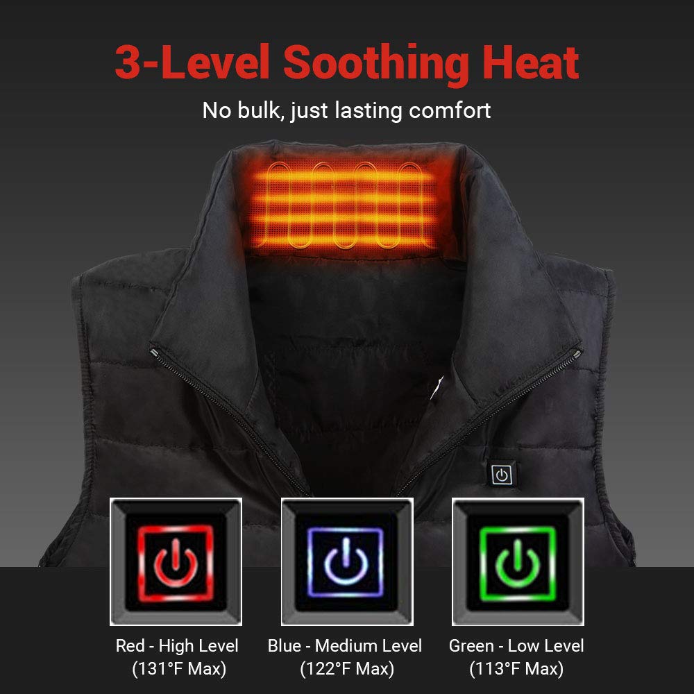 DEARCASE Lightweight USB Electric Heated Jacket for Men and Women