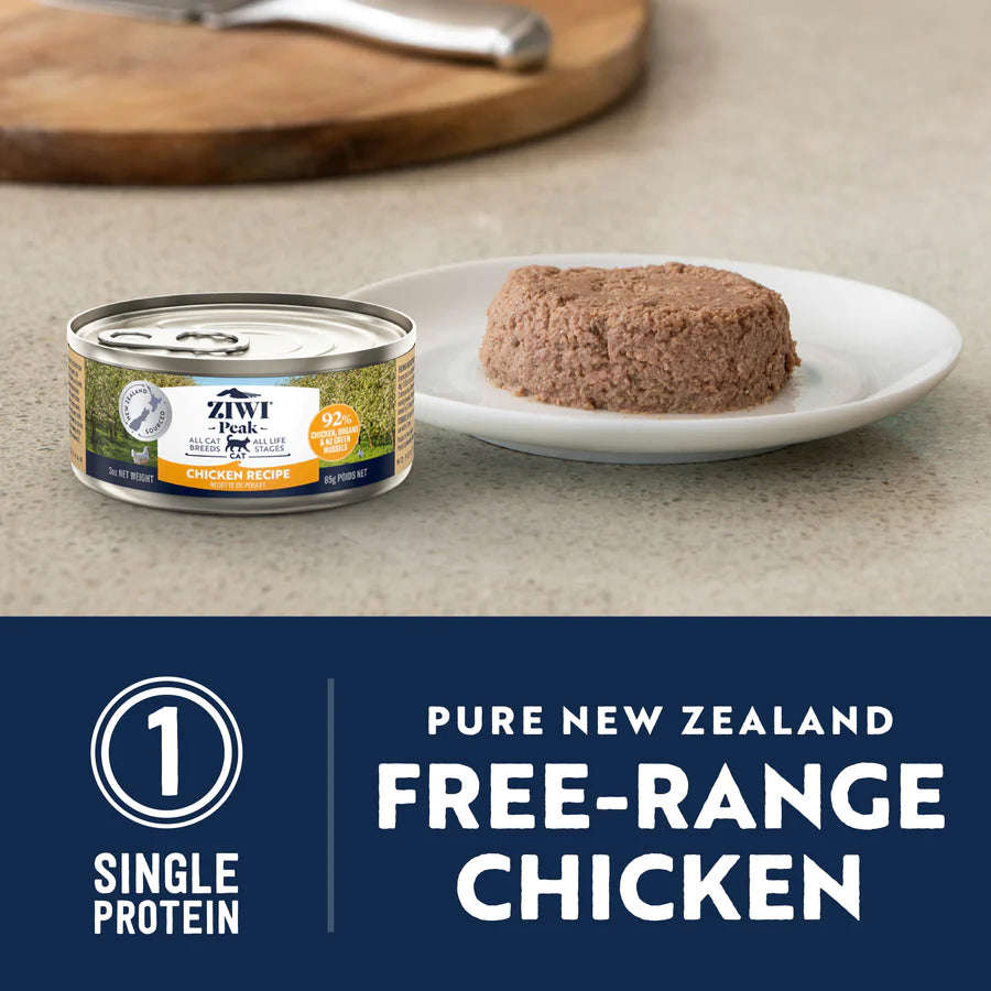 ZiwiPeak Chicken Recipe Wet Cat Food - High Protein, Free-Range Chicken