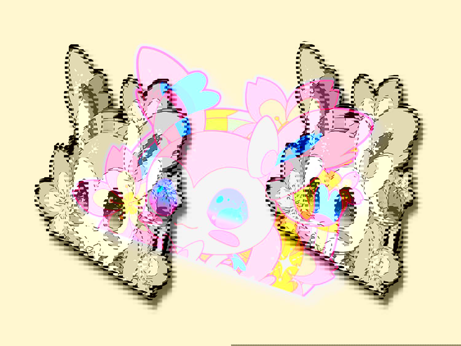 Eeveelution Peekers - Reflective PVC Vinyl Decals for Cars, Laptops, and More