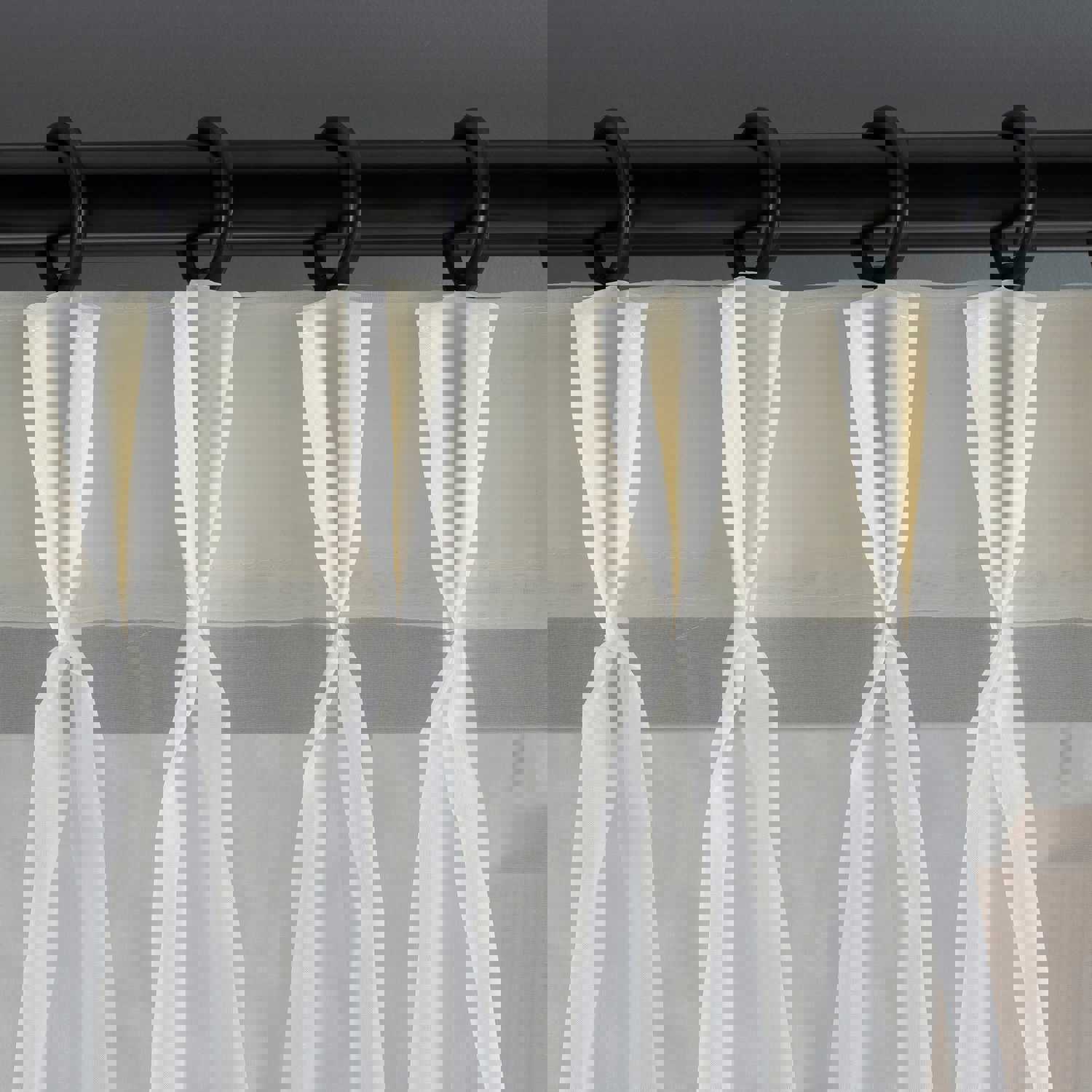 Sheer Voile Curtain - 5 Color Options, Adjustable & Custom Made Rod Pocket Panels