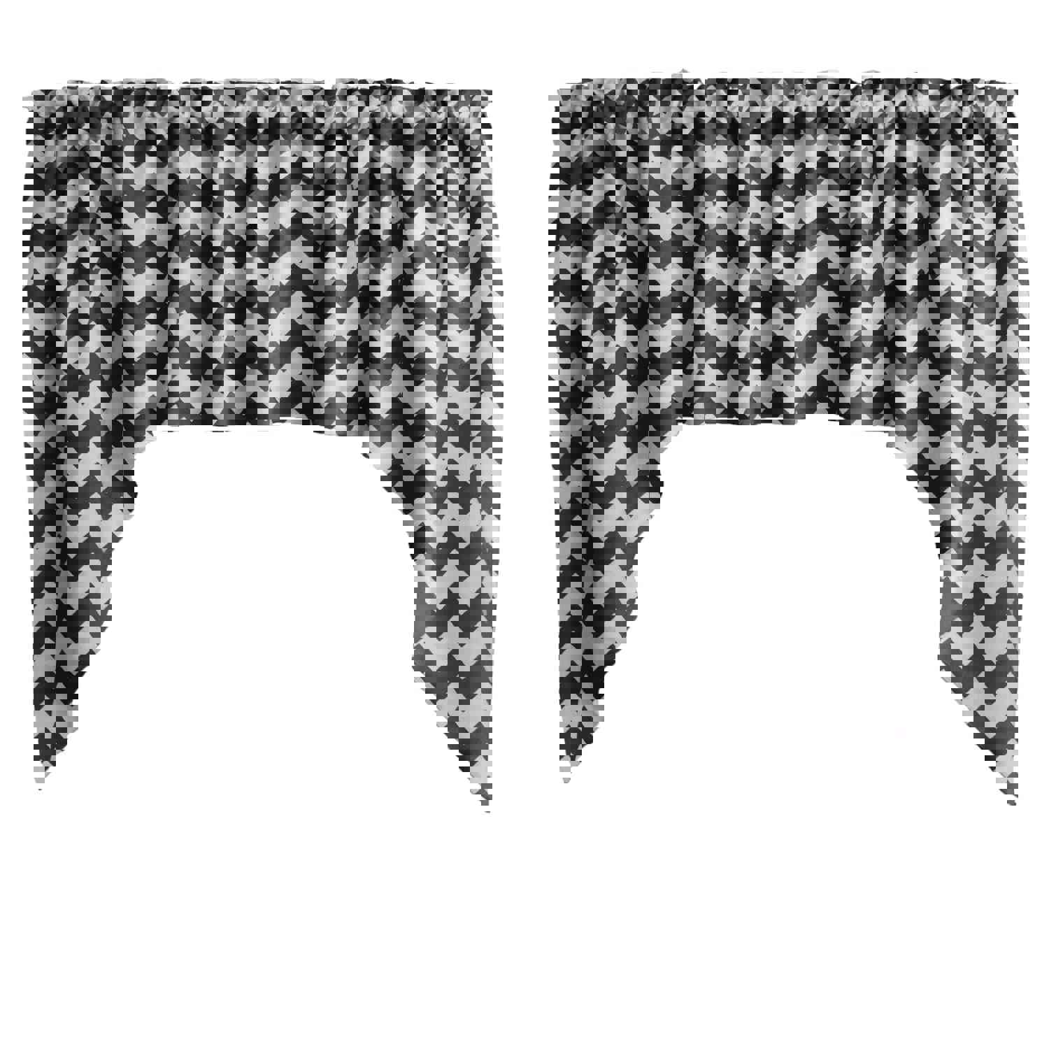 Swag Valance Cotton Chevron Zig Zag Print 58 Wide / 36 Tall