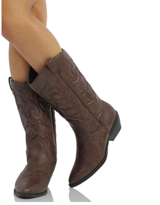 SODA Cowboy Boots Reno - Western Boots with High Pull On Tabs