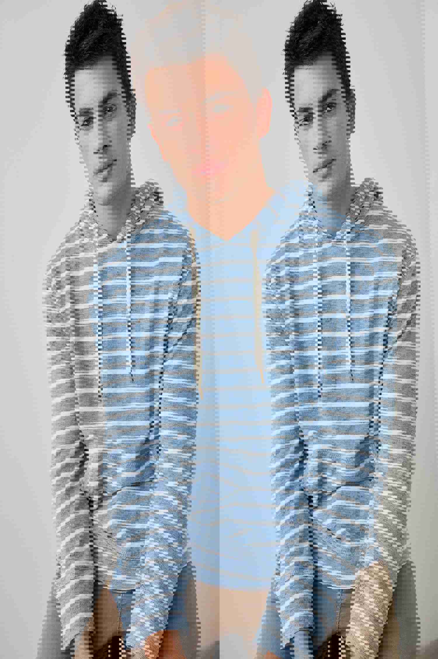 MAMMOTH HOODIE - BRETON STRIPE NAVY