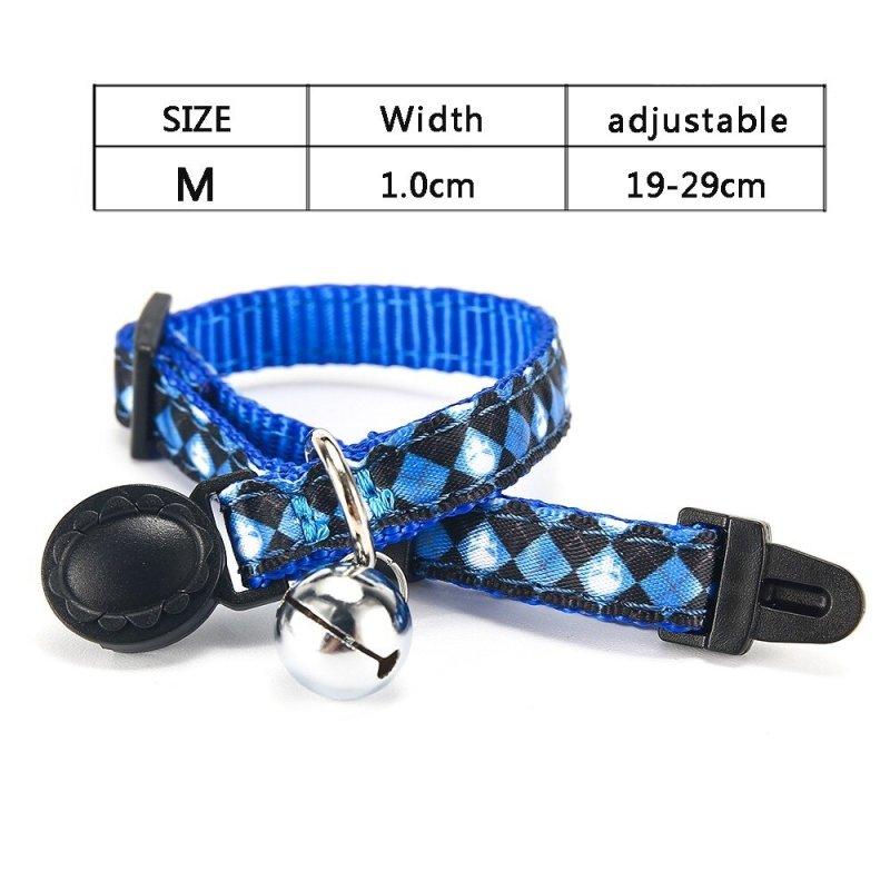 Solid Skull Braid Plastic Breakaway Dog Collar with Bells for Small Medium Dogs & Cats