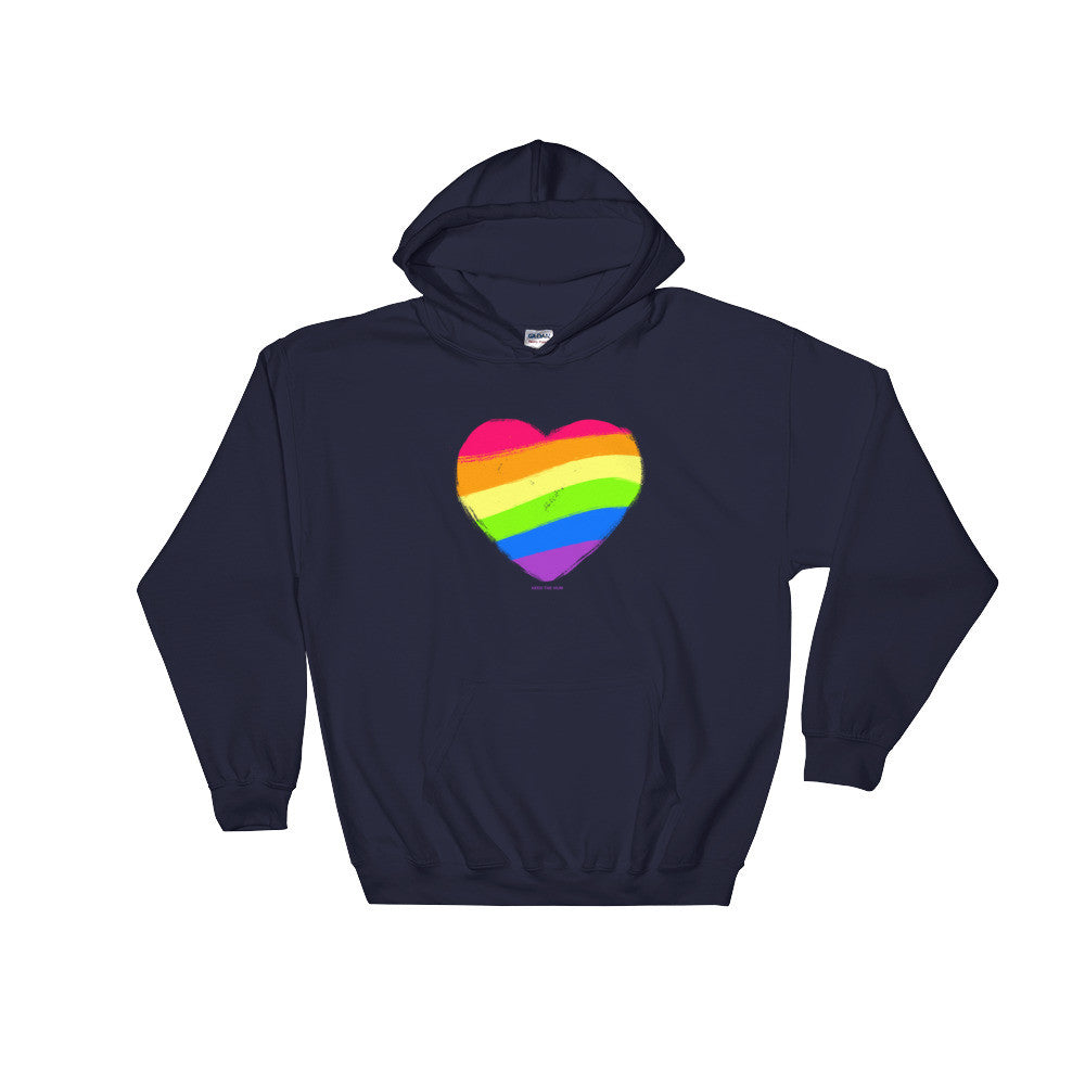 Rainbow Heart Unisex Hooded Sweatshirt - LGBTQ Pride Collection