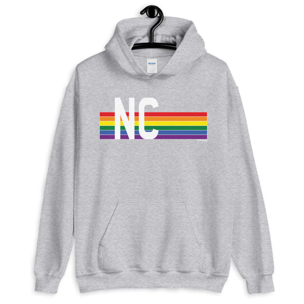 North Carolina Pride Retro Rainbow - Unisex Hoodie