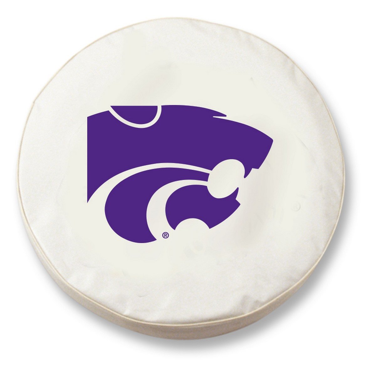 Kansas State Wildcats HBS White Vinyl Fitted Car Tire Cover