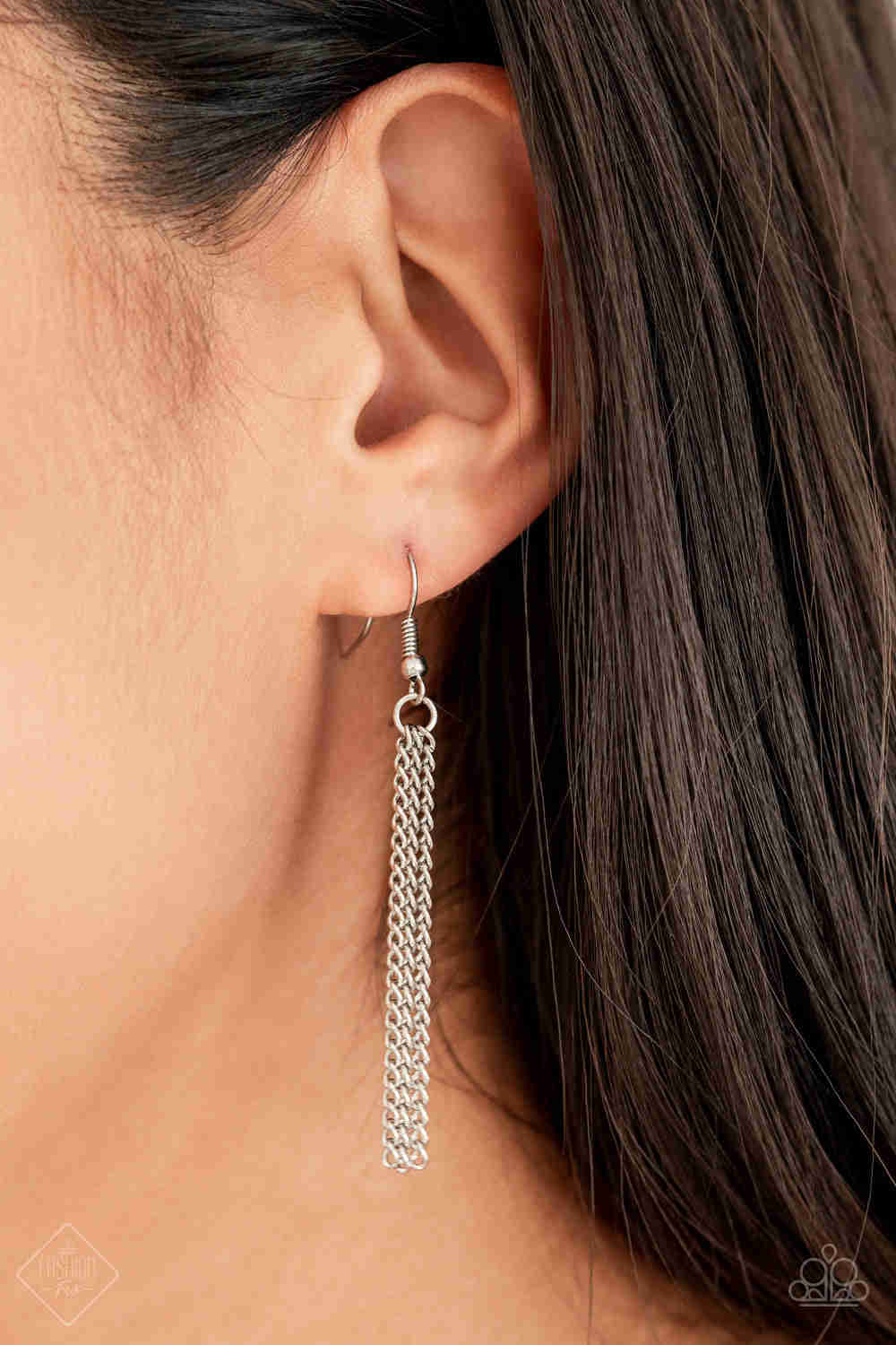 Paparazzi Lunar Lights - Silver Necklace & Earrings Set