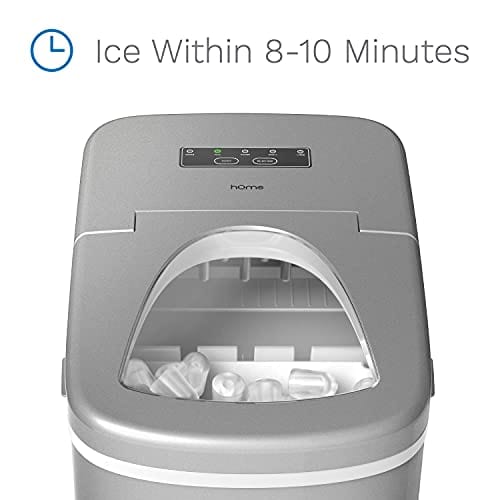 hOmeLabs Portable Ice Maker Machine for Counter Top - 26 lbs Daily Output - Quick Ice Cubes in 8-10 Minutes
