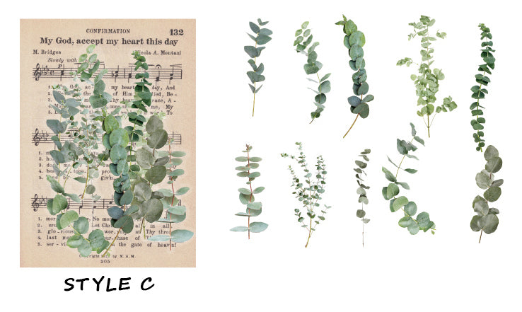 Dried Flowers Clear Stickers Pack