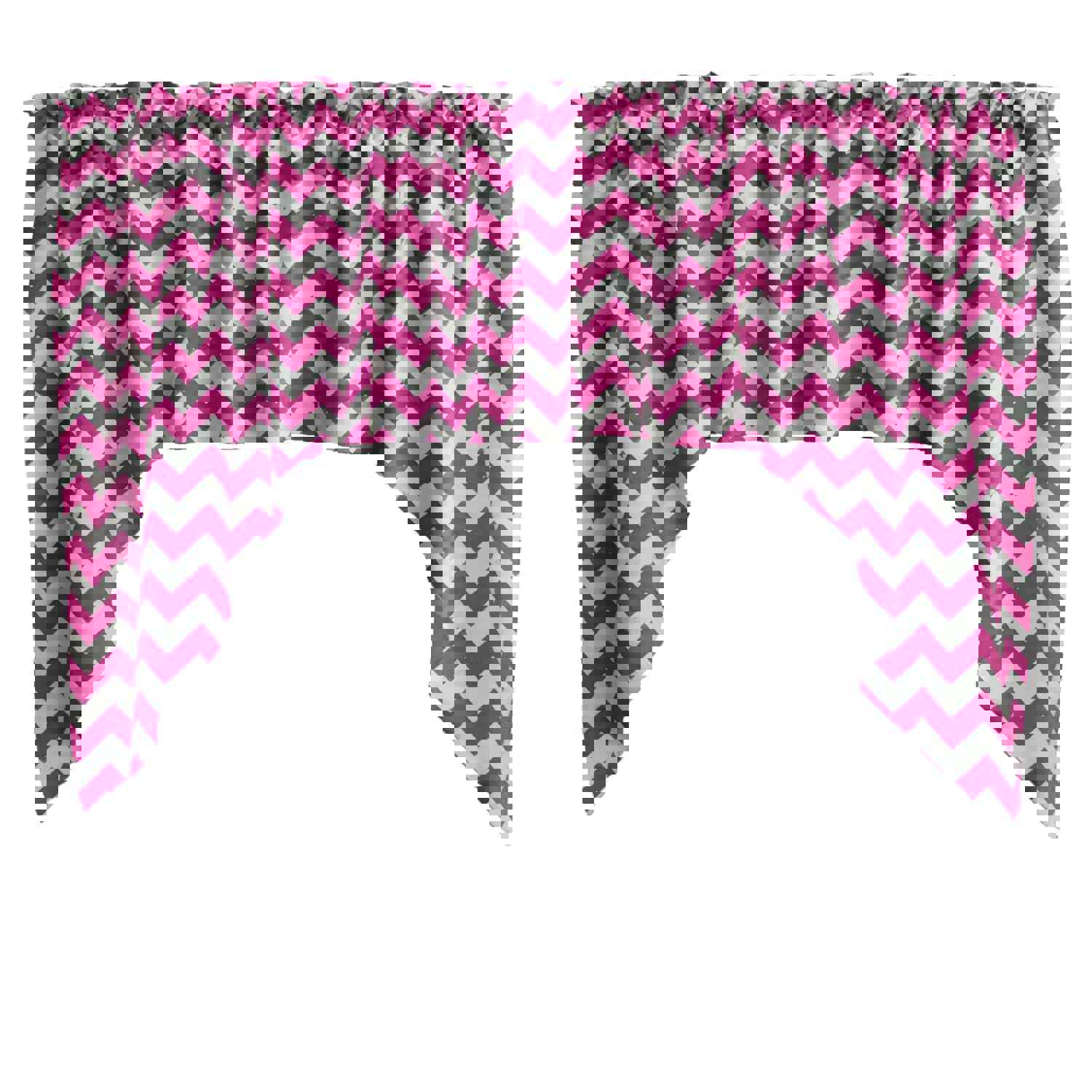Swag Valance Cotton Chevron Zig Zag Print 58 Wide / 36 Tall