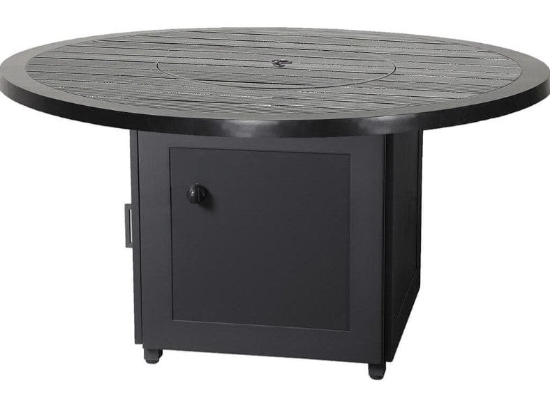 Gensun Meridian Aluminum 42 Wide Round Fire Table Top with Modano Casual Height Fire Pit Base
