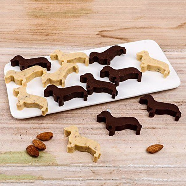 Silicone Dog Shaped Ice Cube Tray for Fun Ice Making