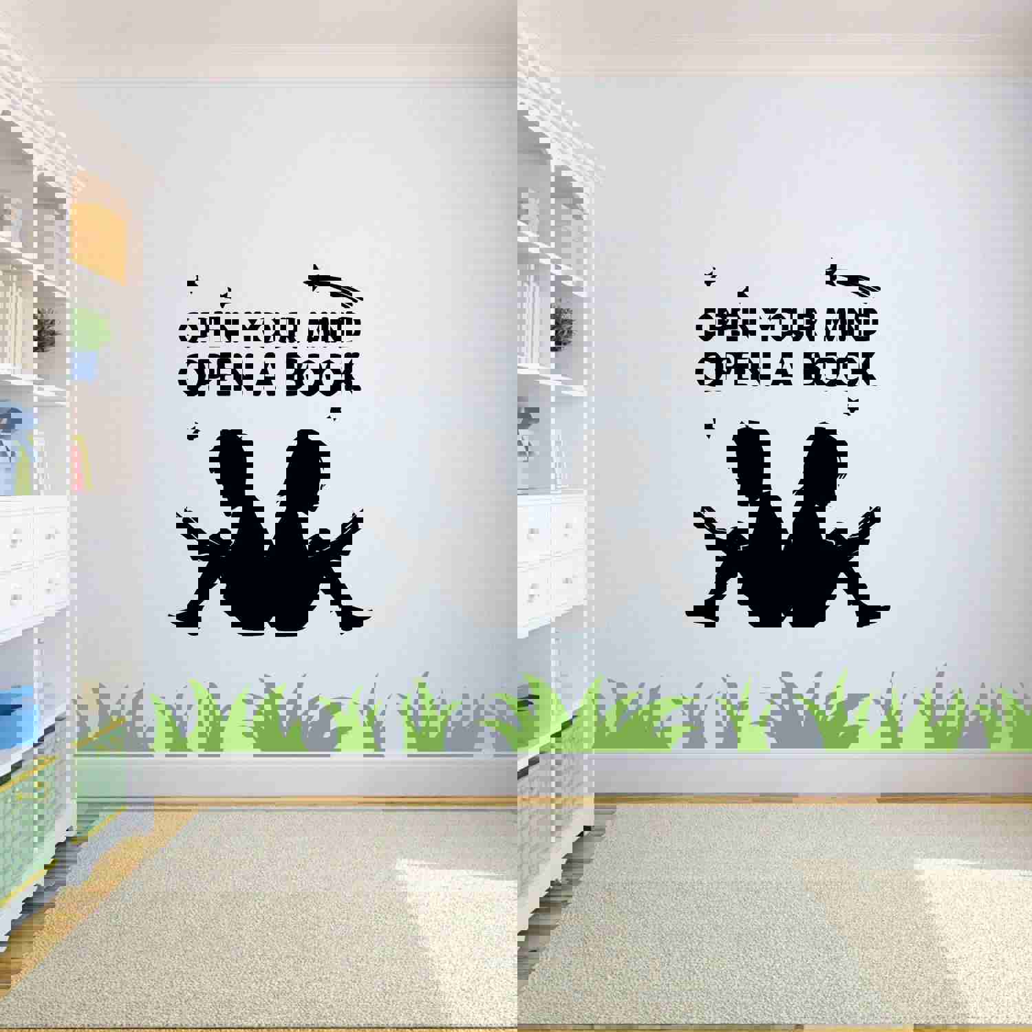 Inspirational Quote Vinyl Wall Sticker Decal - Open A Book