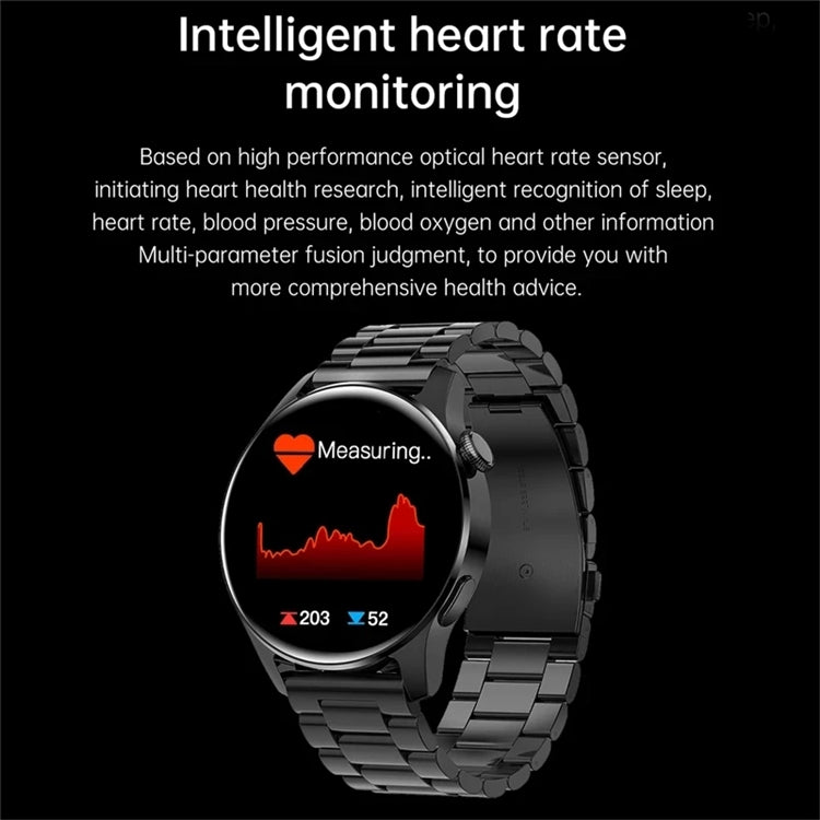 LIGE BW0256 2022 Full Circle Touch Screen Steel Band Luxury Smart Watch for Men - Waterproof Fitness Watch with Call Function