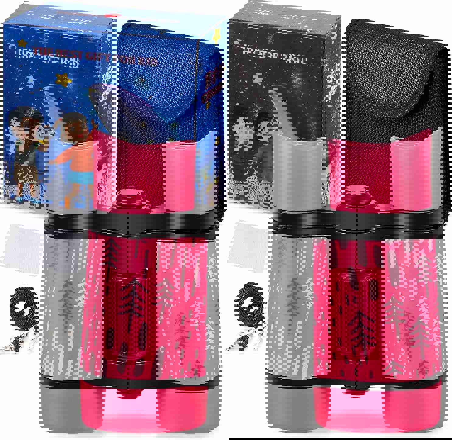 Shock Proof Toy Binoculars for Kids - Pink, Ideal for Bird Watching & Outdoor Adventures