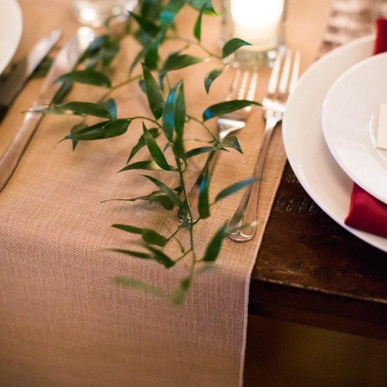 Faux Burlap Table Runner Set of 4