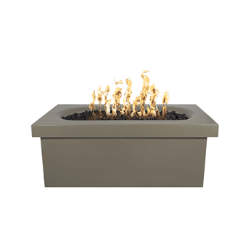 The Outdoor Plus Ramona Rectangular Concrete Fire Table with Free Cover