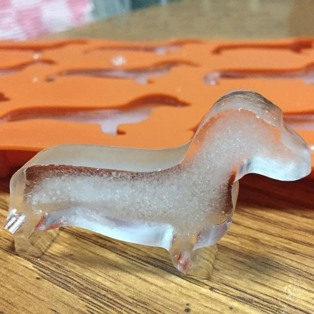 Silicone Dog Shaped Ice Cube Tray for Fun Ice Making