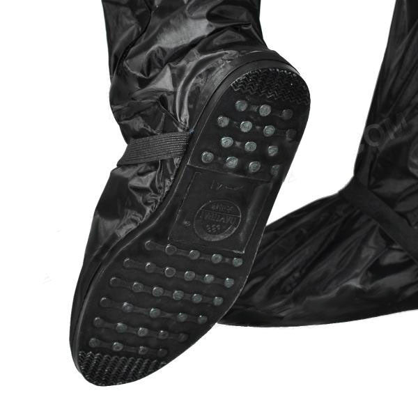 Motorcycle Waterproof Rain Boot Shoes Cover with Reflective Tape - Black (Size 40~41)