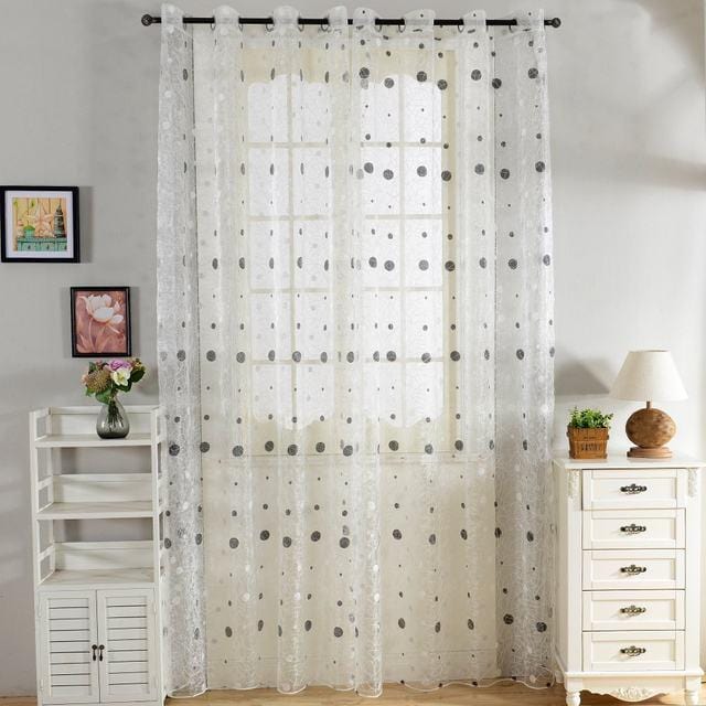 Birds Nest White Sheer Curtain