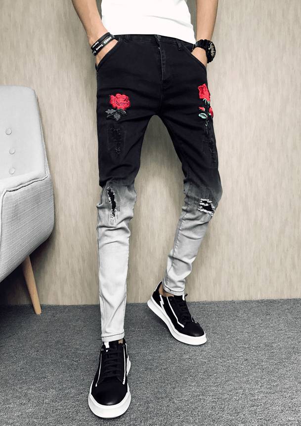 Maxime Black Feet Pants Rose Jeans - Stylish and Comfortable