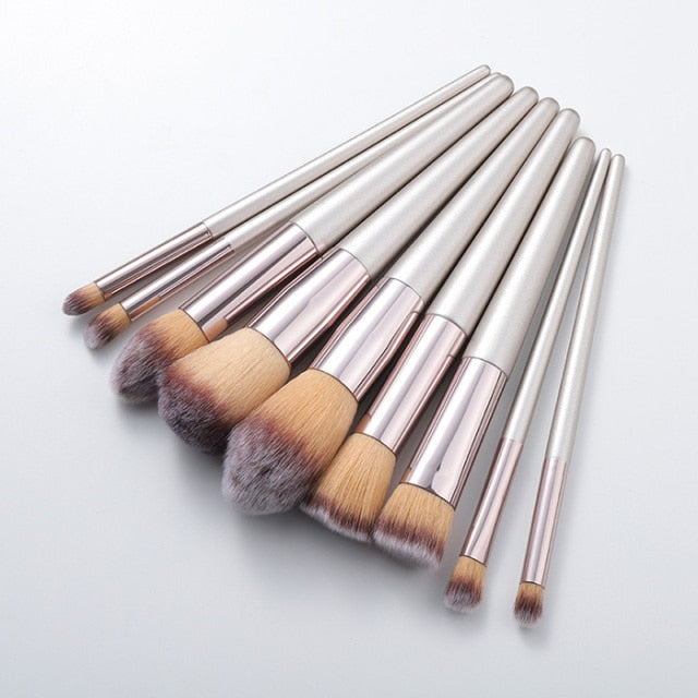 9/10 Pieces Kabuki Makeup Brushes Set For Foundation Powder Blush Eyeshadow Concealer