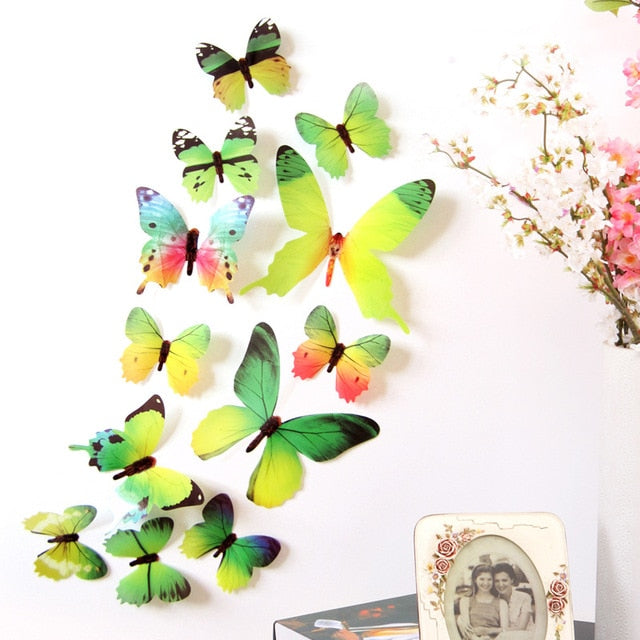 Creative Butterfly Refrigerator Sticker - DIY Wall Decoration for Home and Kitchen